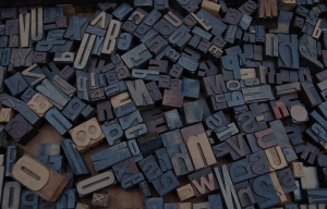 Druckformen von Buchstaben und Ziffern